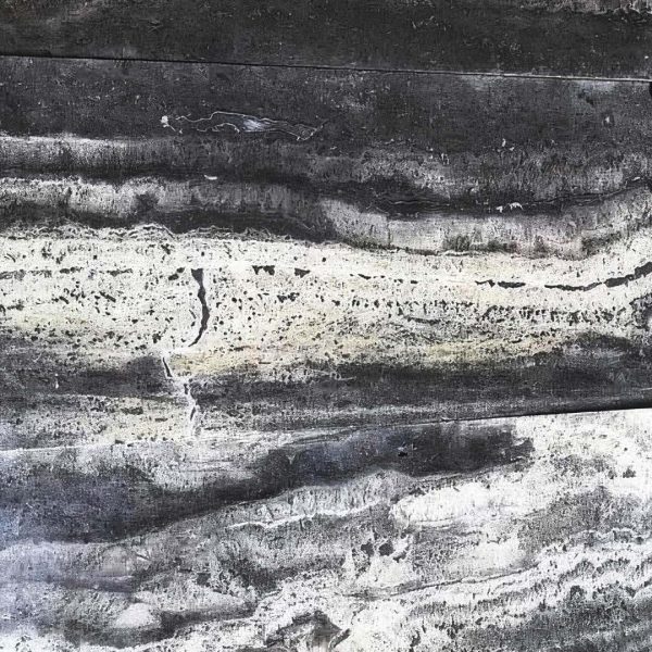 Grey travertine slab