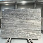 silver-travertine Silver travertine slab